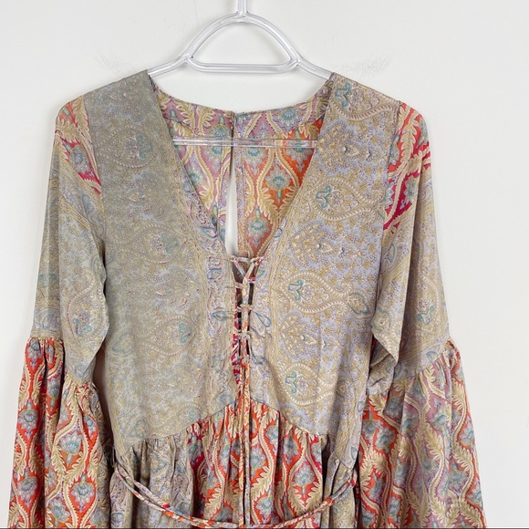 Karma Highway Boho Mixed Print Kimono Romper - Picture 2 of 15